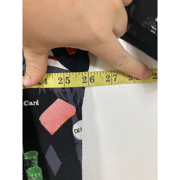 NWOT WAVE SHOPPE Shirt XL Poker-Chips Card Money Black Red Button-Up Short-Sleev - Picture 13 of 13